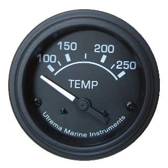 Utrema Black Marine Water Temperature Gauge 2-1-16-